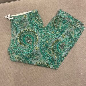 Gilligan & O'Malley Green Paisley Lounge Pajama Pants